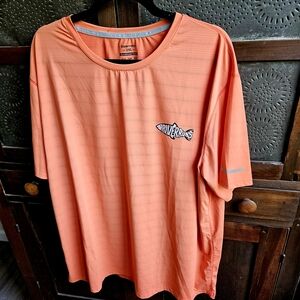 Orange Short Sleeve Tee with Crew Neck
